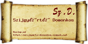 Szijgyártó Domonkos névjegykártya